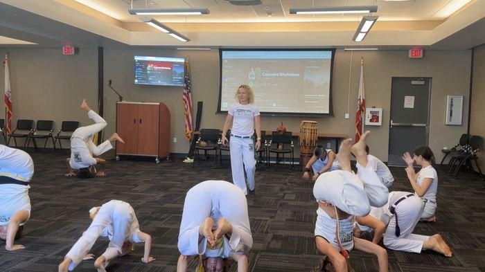 A headstand inside the circle